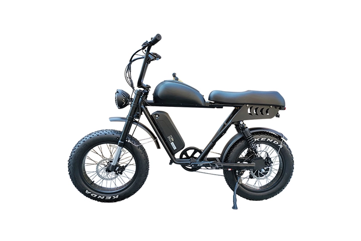 Retro Electric Moped Style Fat Tire Bike