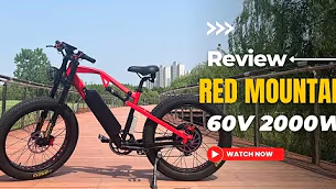 Lantu ebike factory/26 inch 60V 2000W Full suspension high speed fat tire ebike/red mountain