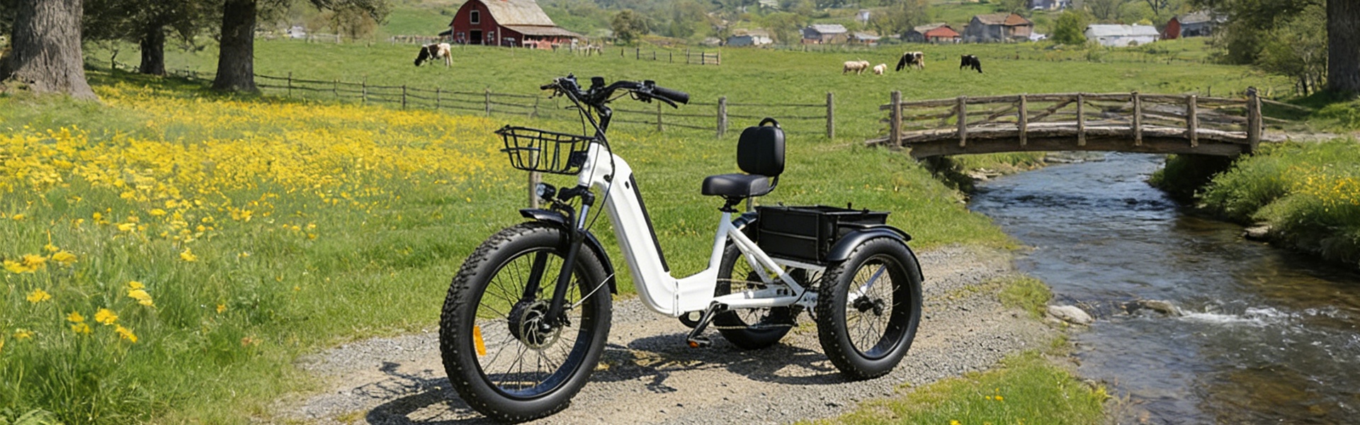 Three wheel fat tire Cargo electric bicycle