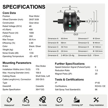 Bürstenloser Naben motor